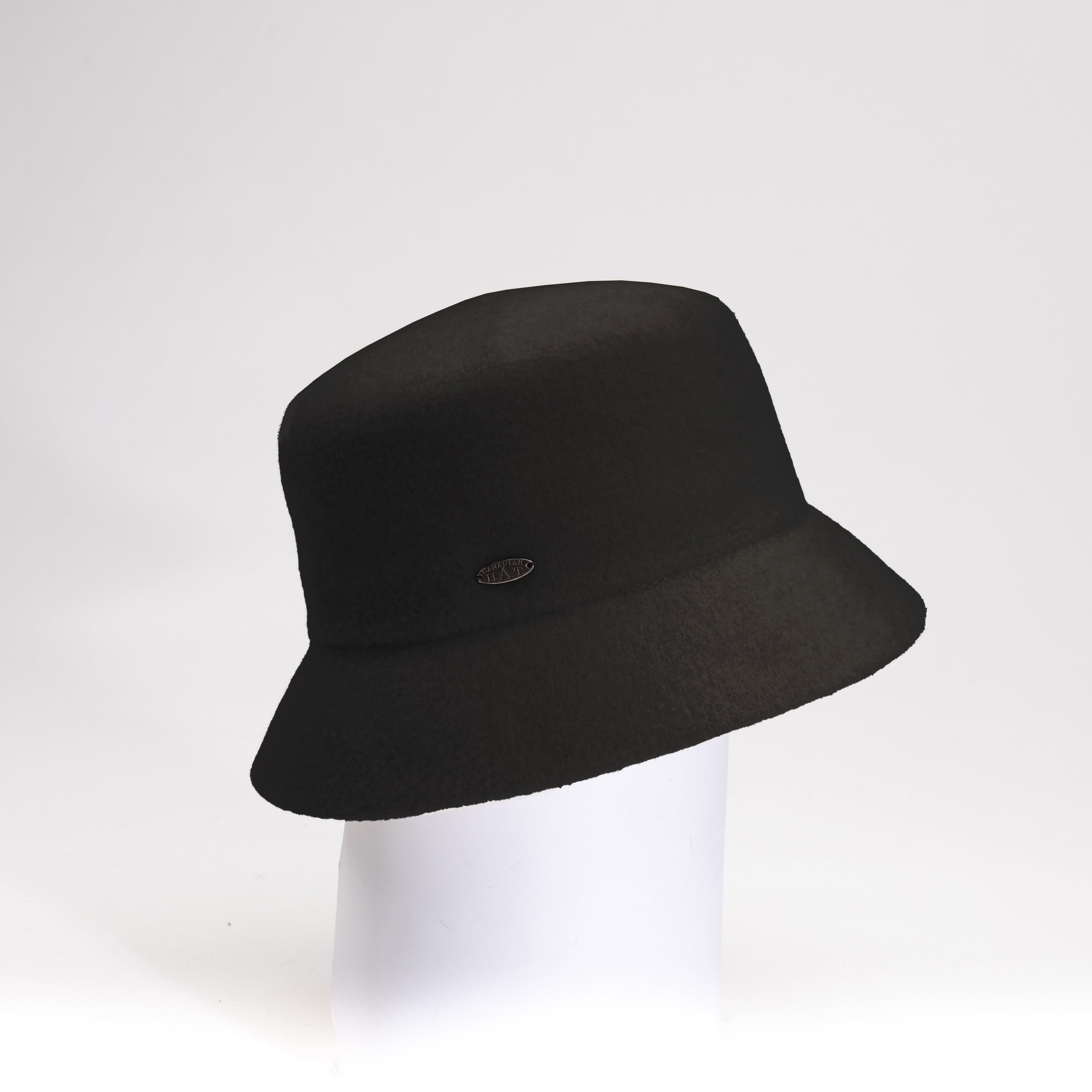 Bowen - Woolen Bucket Hat by Canadian Hat Black / ADJUSTABLE