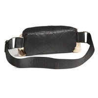DONNA S - LEATHER BELT BAG W SHEARLING