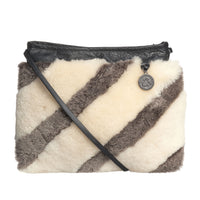 BONNIE S - FLAT CROSSBODY BAG W SHEARLING