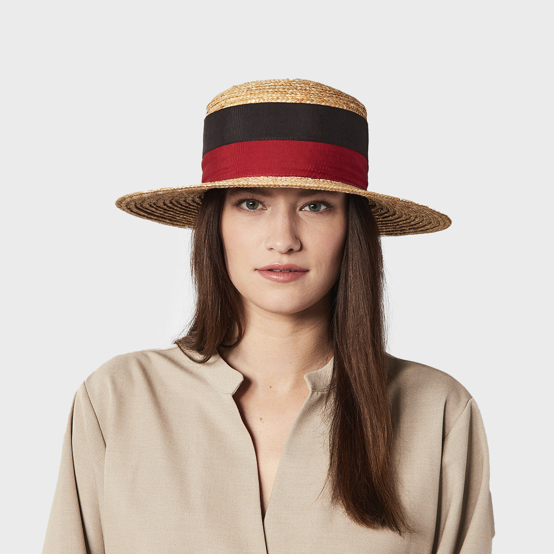 CHERIE - STRAW BOATER