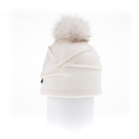 CLARETA - ORMOS PLEATED BEANIE WITH UPCYCLED FUR POM