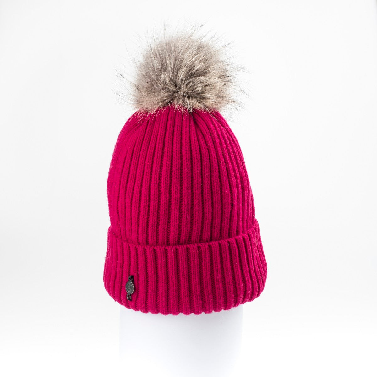 CLASSIC BEANIE WITH UPCYCLED FUR POM GOLF  8700 FUCHSIA ONE SIZE  